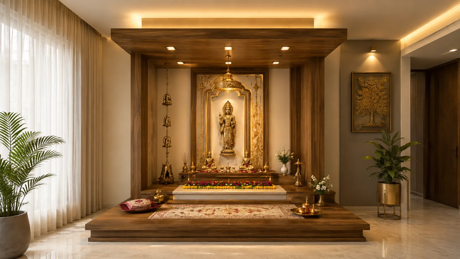 Pooja Units interior by Stone & Space, view 2