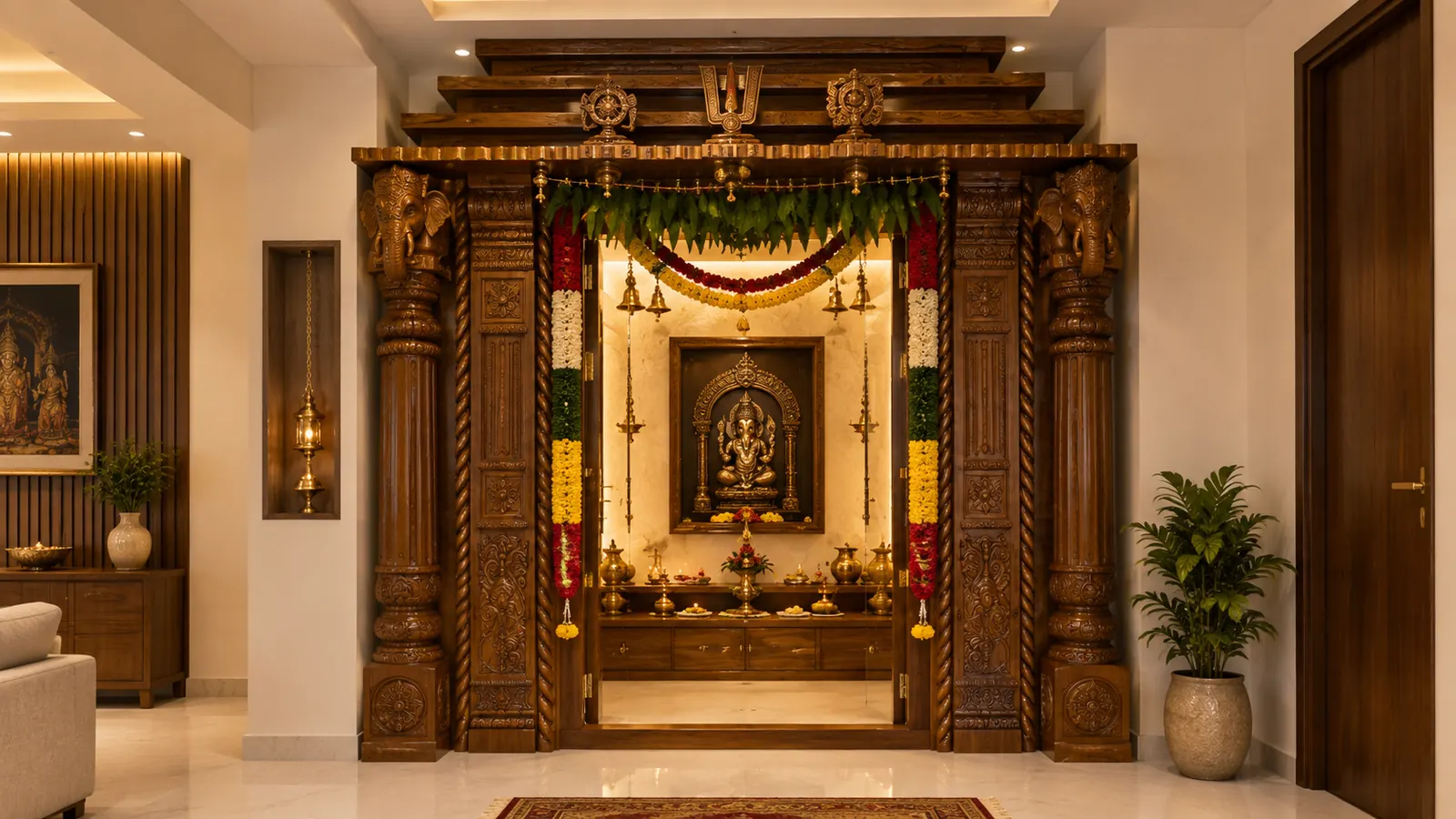 Pooja Units interior by Stone & Space, view 1