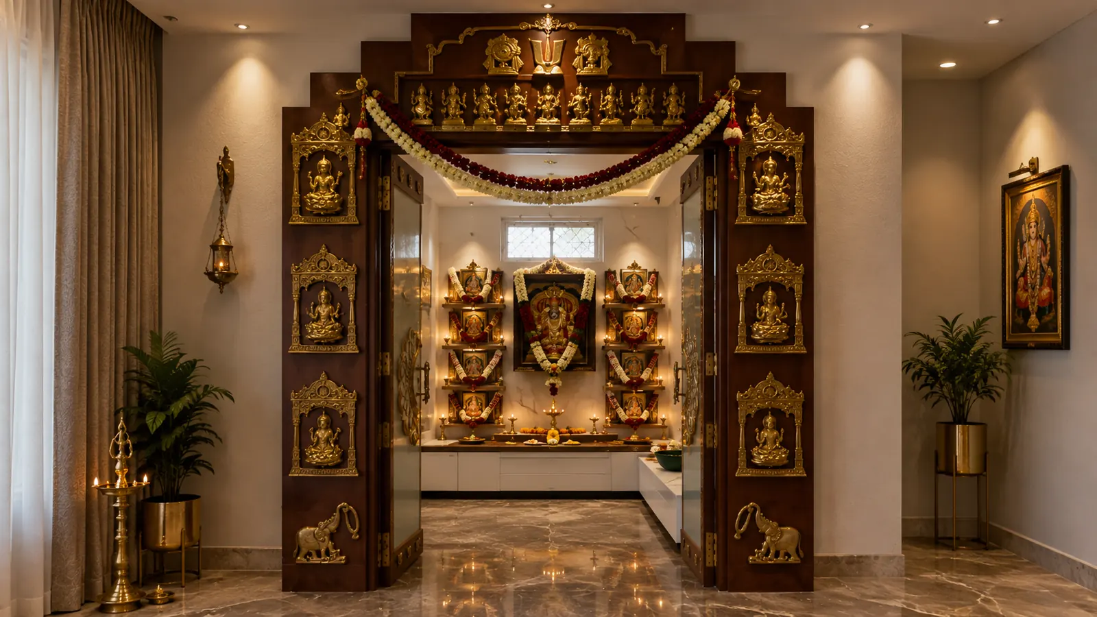 Pooja Unit designed by Stone & Space